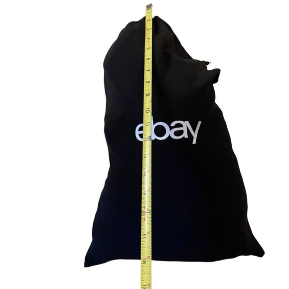 Ebay Logo Black Drawstring Bag 24" Novelty Merchandise Lightweight & Durable - Picture 4 of 6